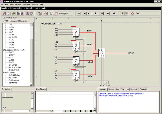 1 1 Korisnički interfejs softverskog paketa IGoVSoDS Interaktivni generator vizuelnih simulatora digitalnih sistema (IGoVSoDS) pruža intuitivan korisnički interfejs za kreiranje i modifikaciju