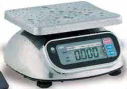 00 Stainless Steel Washdown Scale Washdown when powered by batteries. Removable 9" x 7-1/2" platform for easy washdown.