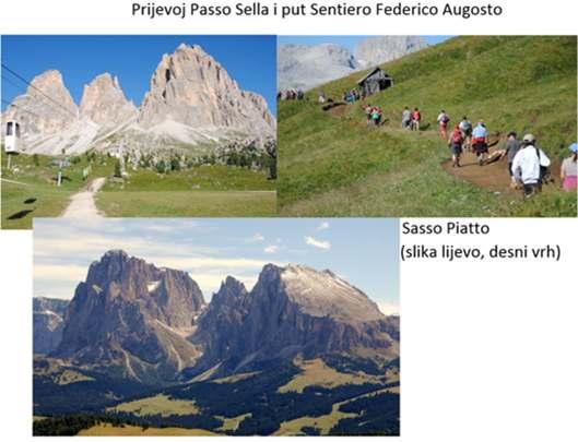 Večera. Nakon večere dogovor o sutrašnjem danu i odabir grupe za planinarenje. 2. dan - nedjelja 15.7.2018. (uspon na vrh Sasso Piatto 2.958 m, via normale ili via ferrata) Doručak.