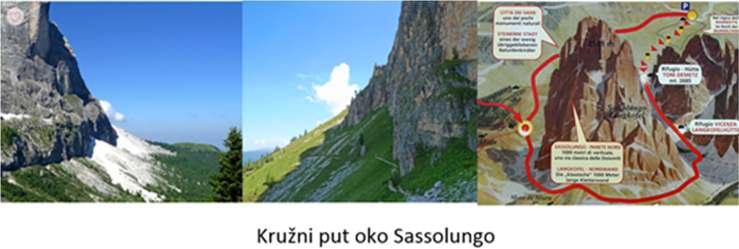3. dan ponedjeljak 16.7.2018. (kružna tura oko vrha Sassolungo 3.100m, via normale) Doručak.