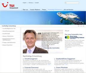 Sustainable development Included in many sustainability indices International rating agencies and sustainability analysts confirm that TUI delivers a convincing sustainability performance www.