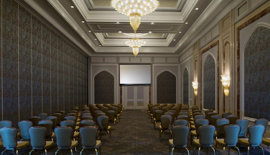 AL MIRQAB BALLROOM GARDEN TERRACE SECOND-FLOOR FUNCTION ROOMS AL MIRQAB BALLROOM INTIMACY ON A GRAND SCALE Designed for grand arrivals, our Al Mirqab Ballroom is located on the ground level and may