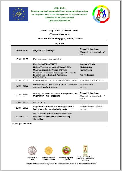 Annex III: Agenda of the launching event