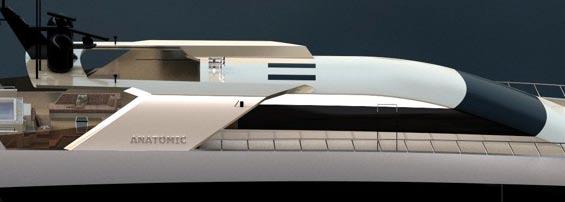 THE STORY With the design of ANATOMIC 42 a brand new Vision of a yacht exterior is born.