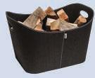 Firewood baskets Firewood baskets in felt, imitation leather