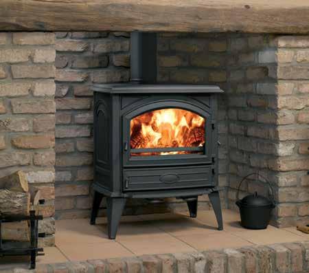 640CB Woodburning Stove This well-proportioned stove features a side loading door as well as a front glass door and separate ashpan door.