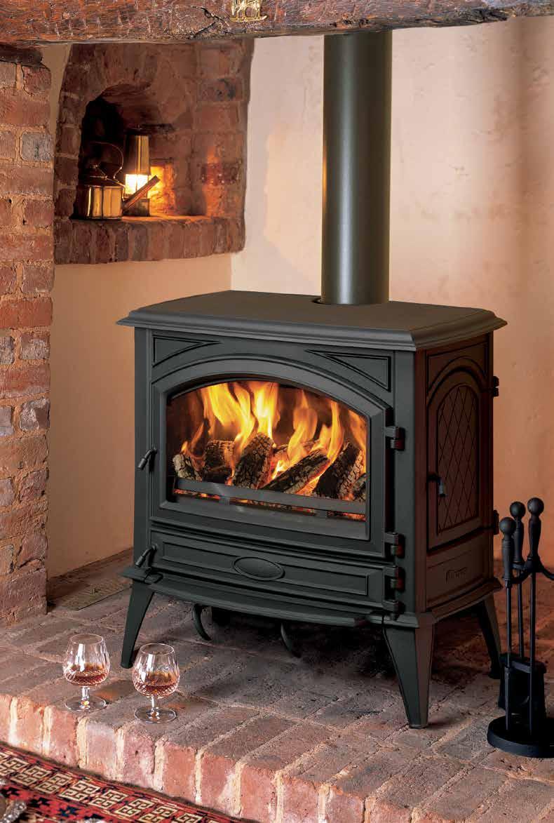 Traditional Wood Stoves Dovre 500 Dovre with 250 clear multi-fuel door stove in