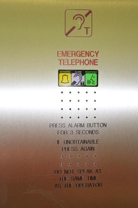 Emergency telephone within the lift Alternatively,