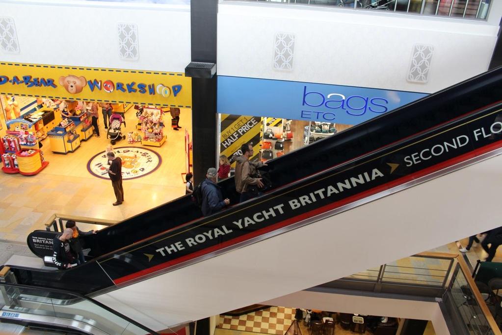 Take the escalator to the 2 nd floor to the Britannia Visitor