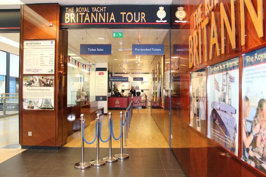 Main Britannia entrance, Reception and ticketing area The Visitor Centre entrance to Britannia is located on the 2 nd floor of