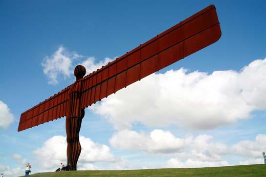 The Angel of the North This steel sculpture is 20 metres tall and was