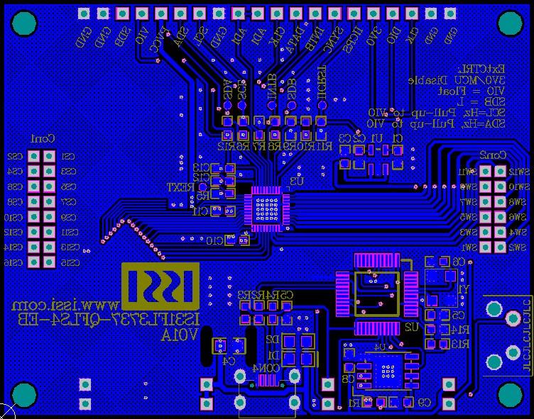 Board PCB Layout - Bottom Layer Integrated