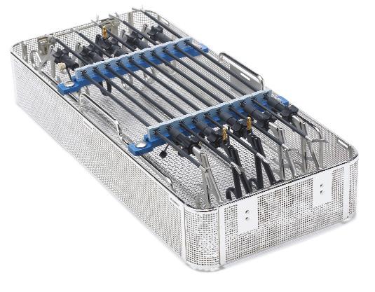 Rack fits inside Full-Size perforated or wire basket and allows ample storage underneath for other instruments and auxiliary items.