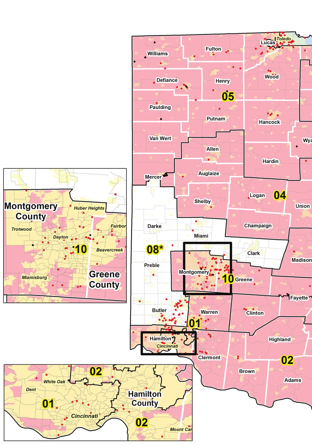 PUERTO RICAN POPULATION BY COUNTIES IN OHIO, 2014