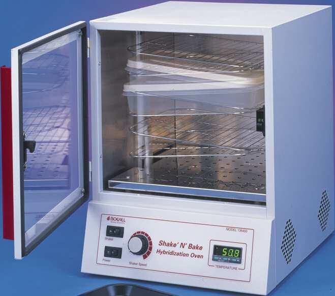 Shake N Bake Hybridization Oven Models 136400 and 136400-2 The Boekel Shake N Bake Hybridization Oven is ideal for hybridizing and prehybridizing membranes used in Southern and Northern blotting