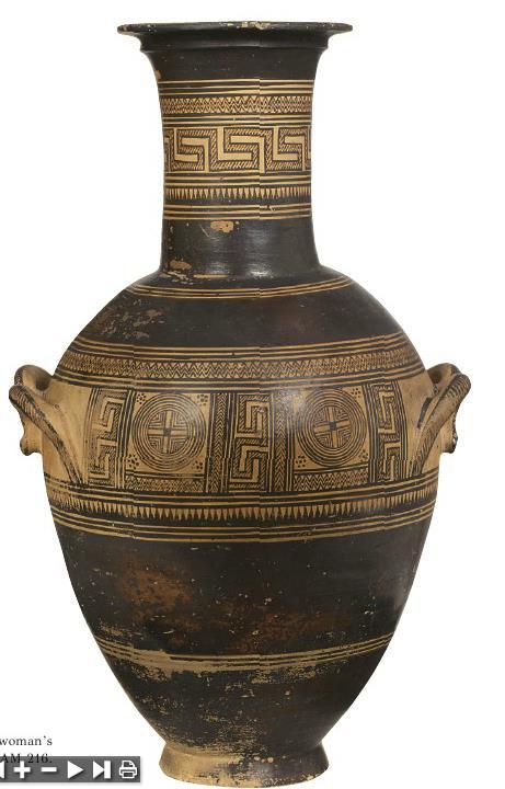Athenian Geometric pottery: decorative zones increase significantly circles make a revival in some shapes, now