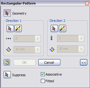 Komande Rectangular i Circular Pattern Pomoću ove dve komande pravimo pravougaone i kružne šablone, tj.