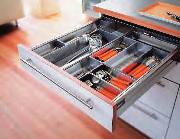 ORGA-LINE for cutlery High-quality ORGA-LINE sets with dishwasher safe, stainless steel compartments provide proper organisation for your cutlery.