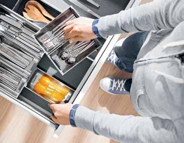 Cutlery and so much more stay perfectly organised in the high quality, hygienic