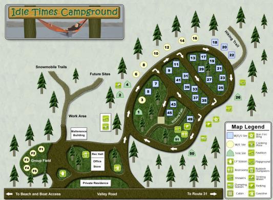 units required ORAR connection Two new terms Camping facility developed for