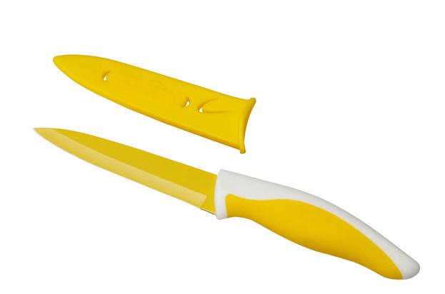 Knifes Knifes 6788 Knife in a plastic sheath orange plastic handle (st.