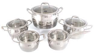 with glass lids 1542 TRIUMPH Cookware