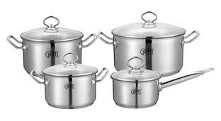 pcs. with glass lids TERZA Cookware