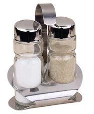 containers with stainless steel covers and a steel stand Set for seasonings 6 pcs 13х11,8х18,8