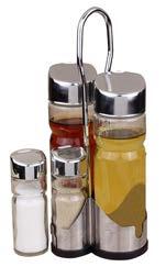 and a steel stand SPIEGEL set for seasonings 5 pcs14,7х13,0х18,7 сmglass containers with