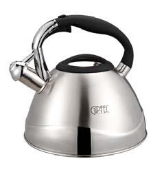 red (stainless steel, induction bottom) CAMOMILE Tea kettle 3,0 l.