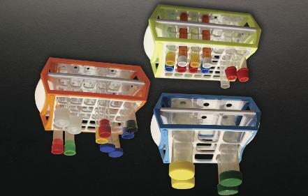 The MultiRack TM Made of acetal A newly designed tube support that can be used all around the lab.