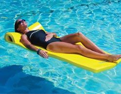 It's the perfect floating lounger for parties, kids, relaxation and reading on the deck or in the water.