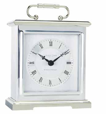 5 (cm) 03036 Silver Carriage Clock - polished &  5