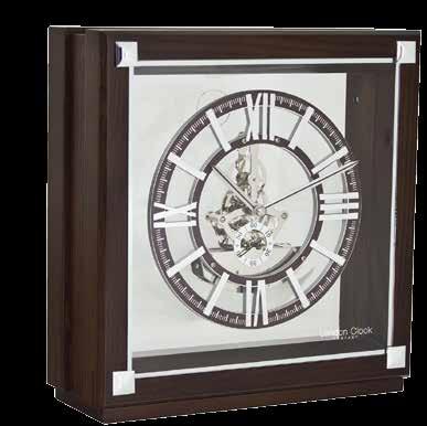 5 (cm) 03096 Black & Chrome Mantel Clock - rotating