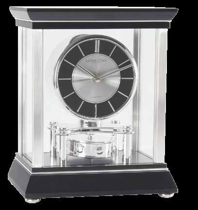 5 (cm) 06411 Flat Top Mantel Clock - ebony veneer -