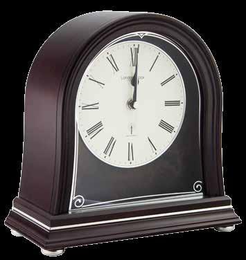 MANTEL CLOCKS 06409 Break Arch Mantel Clock - solid wood - mahogany finish -