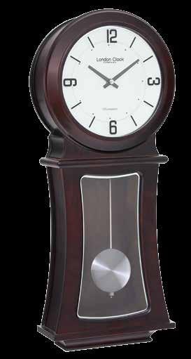 WALL CLOCKS 24342 Pendulum Wall Clock - solid wood - dark wood finish