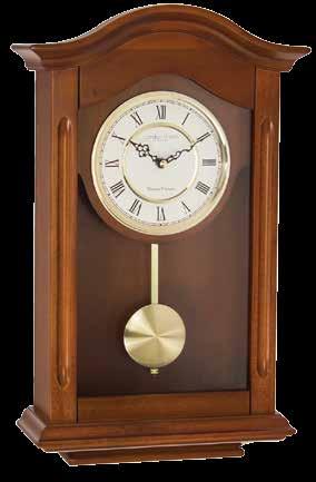 WALL CLOCKS 25054 Traditional Pendulum Wall Clock - solid wood - walnut finish - 4x4