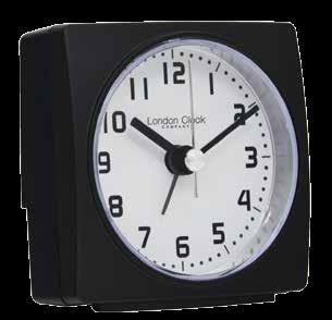 ALARM CLOCKS 34371 White Square Case Alarm Clock - plastic case - MSF radio