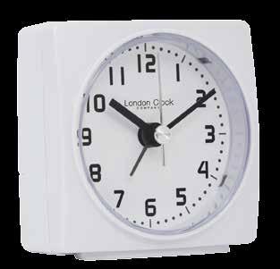 3.5 (cm) 34372 Black Square Case Alarm Clock - plastic case - MSF radio 3.