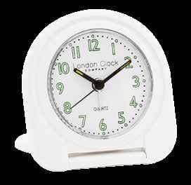 (cm) 04158 Black Mini Travel Alarm Clock - luminous hands & dial -