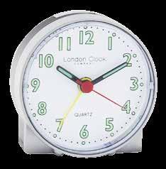 dial - 3 (cm) 32437 White Mini Travel Alarm Clock - luminous hands