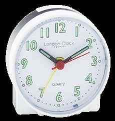 3 (cm) 32438 Silver Mini Travel Alarm Clock - luminous hands 3