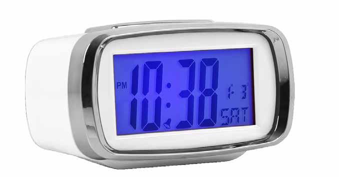 8 (cm) 05196 Black Digital Alarm Clock - black plastic case - 8 (cm)