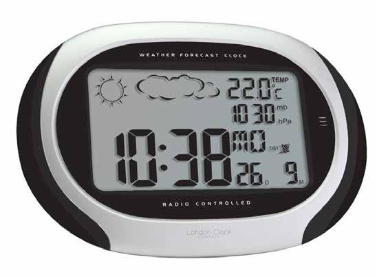 5 (cm) 34387 White Night Light Dual Alarm Clock - plastic case -