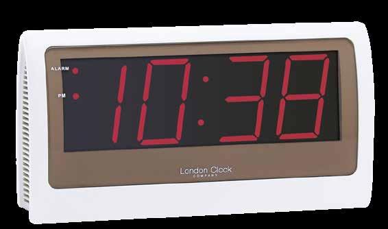 ALARM CLOCKS 06365 White/Blue Case LED Alarm Clock -
