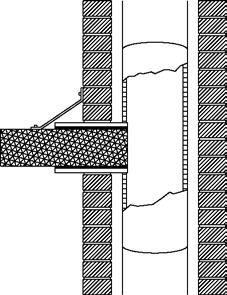 3.0 Connecting to the Chimney Masonry Chimney When installing a Jøtul F 00 USA into a masonry chimney through a thimble (the opening through the chimney wall to the flue), the thimble must consist of
