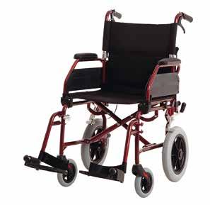 Walking Aids Wheelchair Shopper 12 Lightweight aluminium wheelchair Easy to fold for travel or storage Padded seat and backrest with padded armrests Anatomical hand grips with locking brakes Swing