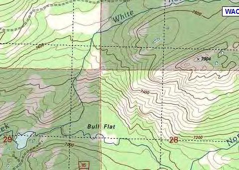 7-7591 ft TR1167 - Mount Lola trail junction - mi 1166.