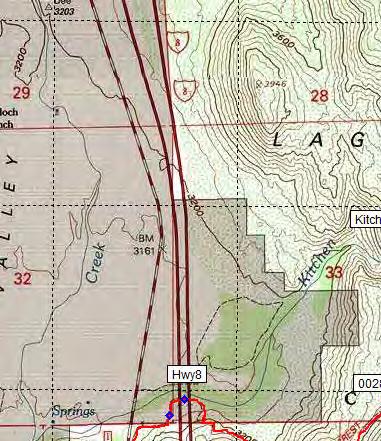 -Halfmile As you leave Boulder Oaks Campground you walk a short distance along Old Hwy 80.